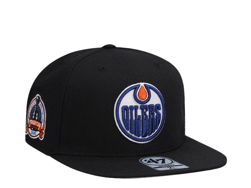 47Brand Edmonton Oilers Stanley Cup 1990 Vintage Black 47Pro Fitted Hat