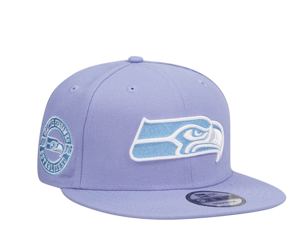 New Era Seattle Seahawks Established 1976 Purple Light Blue Edition 9Fifty Snapback Hat