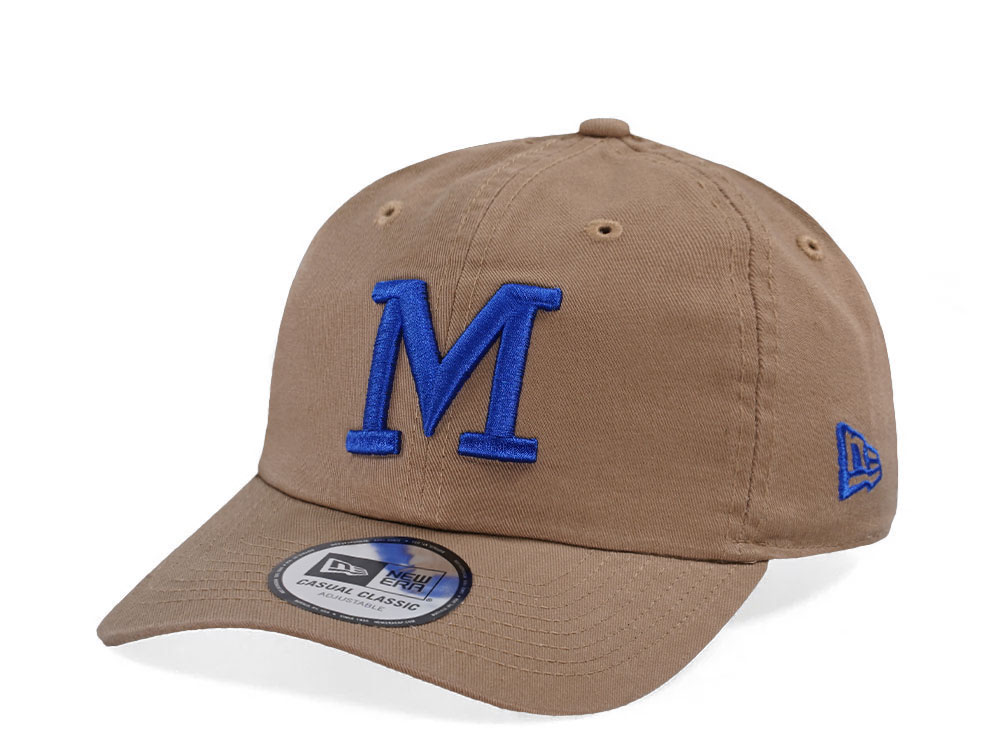 New Era Milwaukee Brewers Khaki Casual Classic Edition Strapback Hat