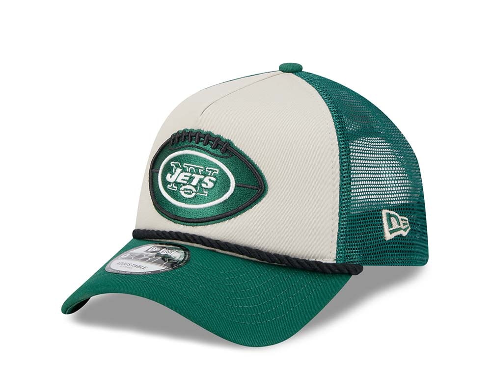 New Era New York Jets Sideline 2024 9Forty A Frame Trucker Snapback Hat