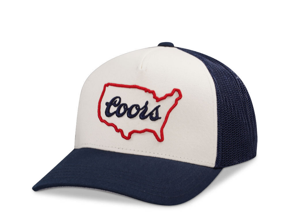 American Needle Miller Coord State Valin Cream Trucker Snapback Hat