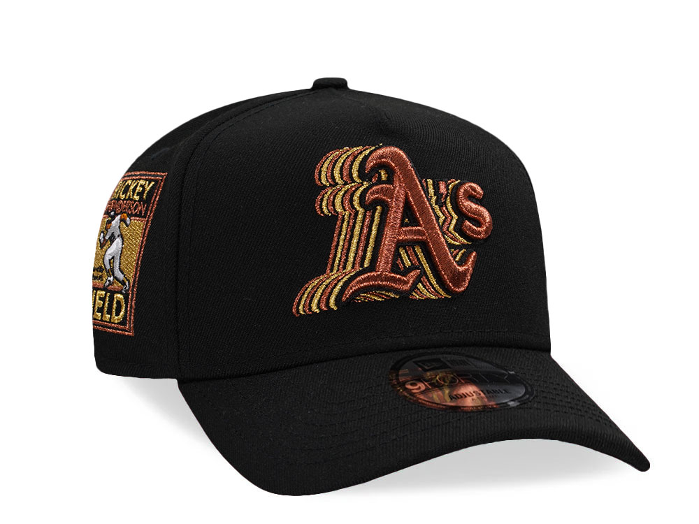 New Era Oakland Athletics Rickey Henderson Field Cascading Copper Edition 9Forty A Frame Snapback Hat