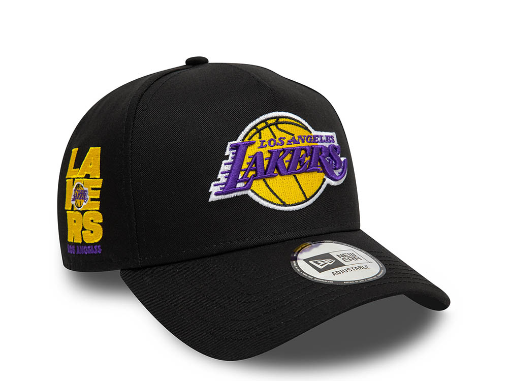 New Era Los Angeles Lakers NBA Patch Black 9Forty A Frame Snapback Cap