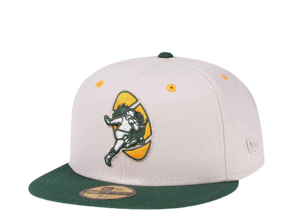 New Era Green Bay Packers Stone  Two Tone Throwback Edition 59Fifty Fitted Hat