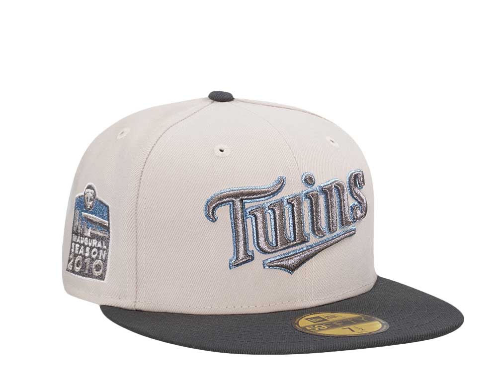 New Era Minnesota Twins Inaugural Season 2010 Stone Pewter Two Tone Edition 59Fifty Fitted Hat