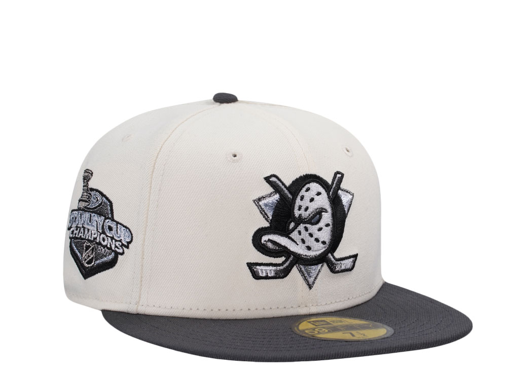 New Era Anaheim Ducks Stanley Cup Champions 2007 Liquid Titanium Chrome Two Tone Edition 59Fifty Fitted Cap