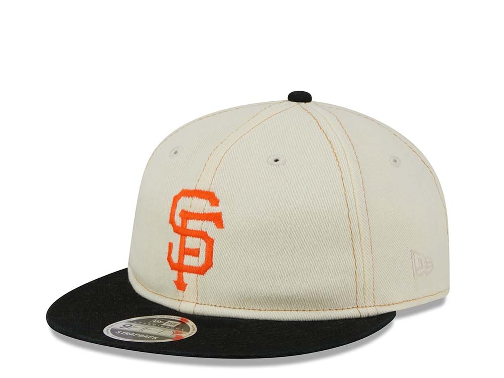 New Era San Francisco Giants Retro Crown Chrome Denim 9Fifty Strapback Cap