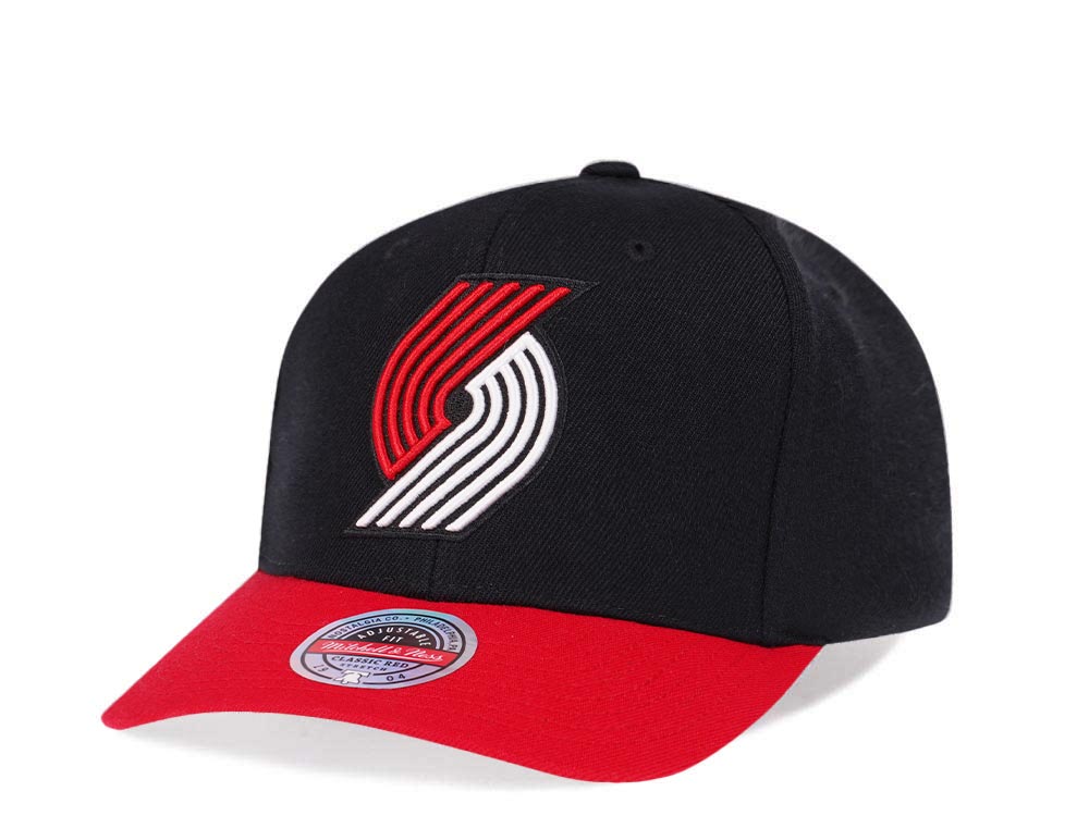 Mitchell & Ness Portland Trail Blazers Team Two Tone Red Line Solid Flex Snapback Hat