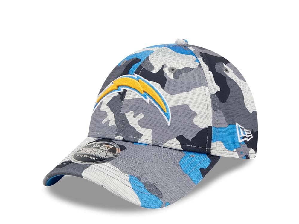 New Era Los Angeles Chargers NFL Training Camp 22 Camo 9Forty Stretch Snapback Hat