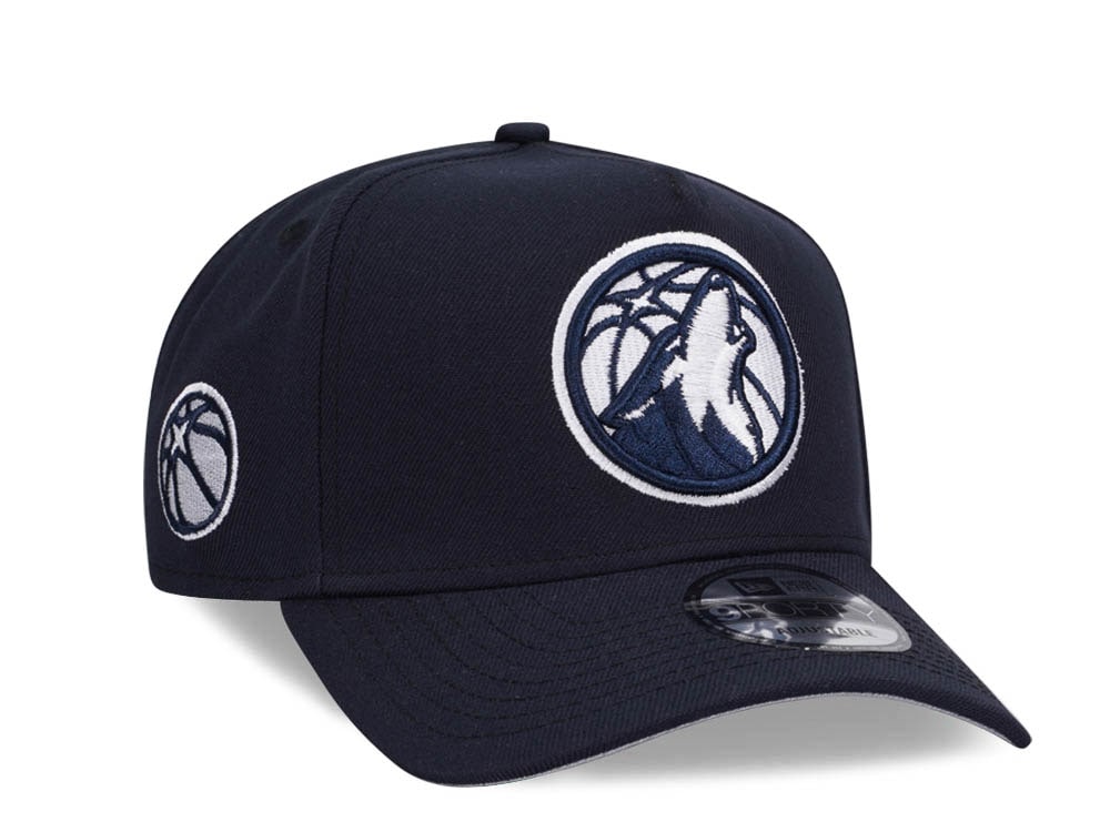 New Era Minnesota Timberwolves Navy Classic Edition 9Forty A Frame Snapback Cap